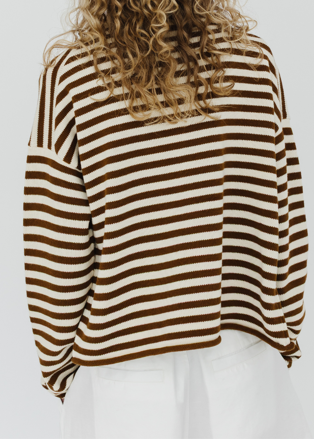 Alex Mill Taylor Striped Cardigan in Ivory/Brown | Shop Tula