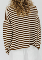 Alex Mill Taylor Striped Cardigan in Ivory/Brown | Shop Tula