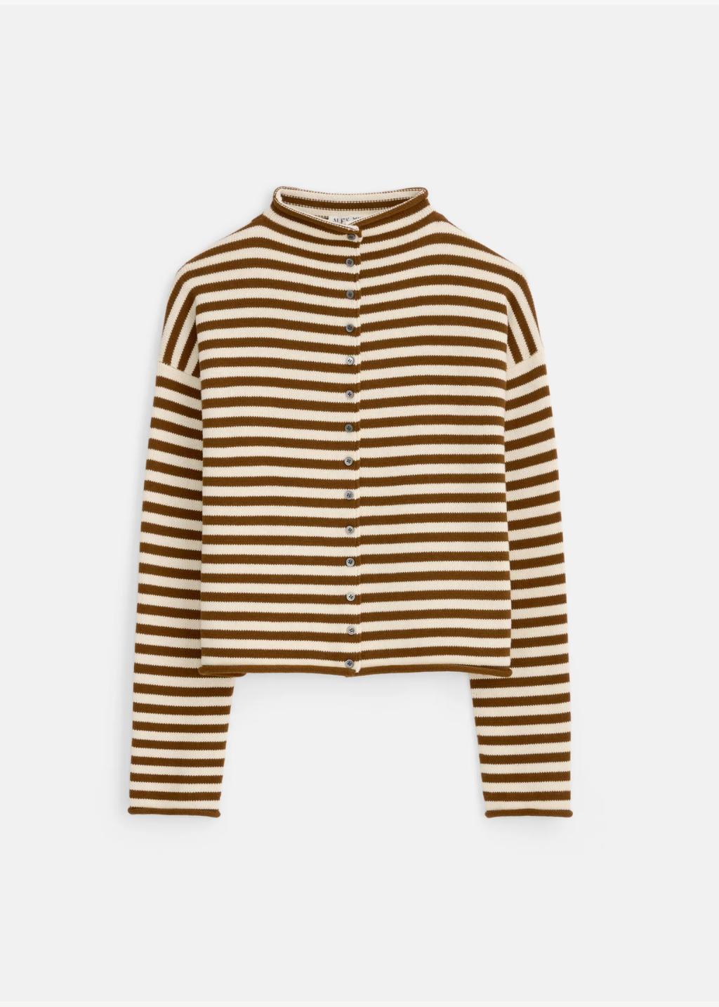 Alex Mill Taylor Striped Cardigan in Ivory/Brown | Shop Tula