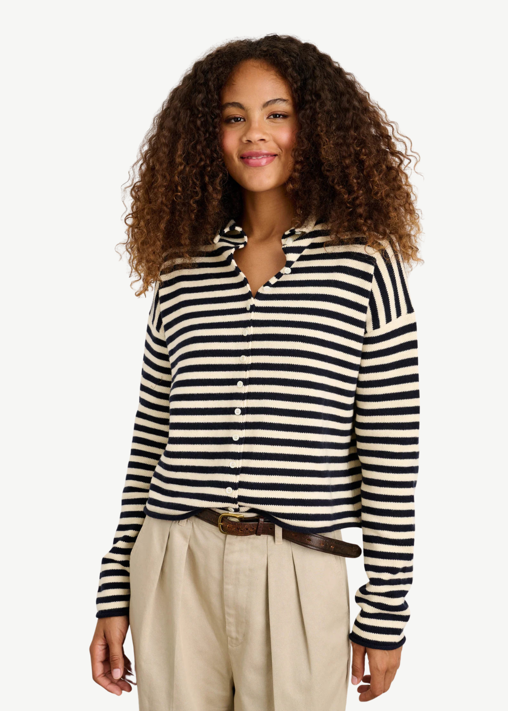 Alex Mill Taylor Striped Cardigan in Navy/Ivory | Shop Tula