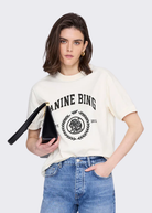Anine Bing Collegiate Jaylin Tee in Cream | Shop Tula