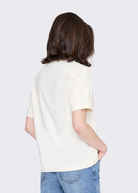 Anine Bing Collegiate Jaylin Tee in Cream | Shop Tula