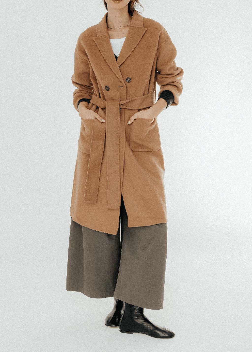 Anine Bing Dylan Coat in Camel | Shop Tula
