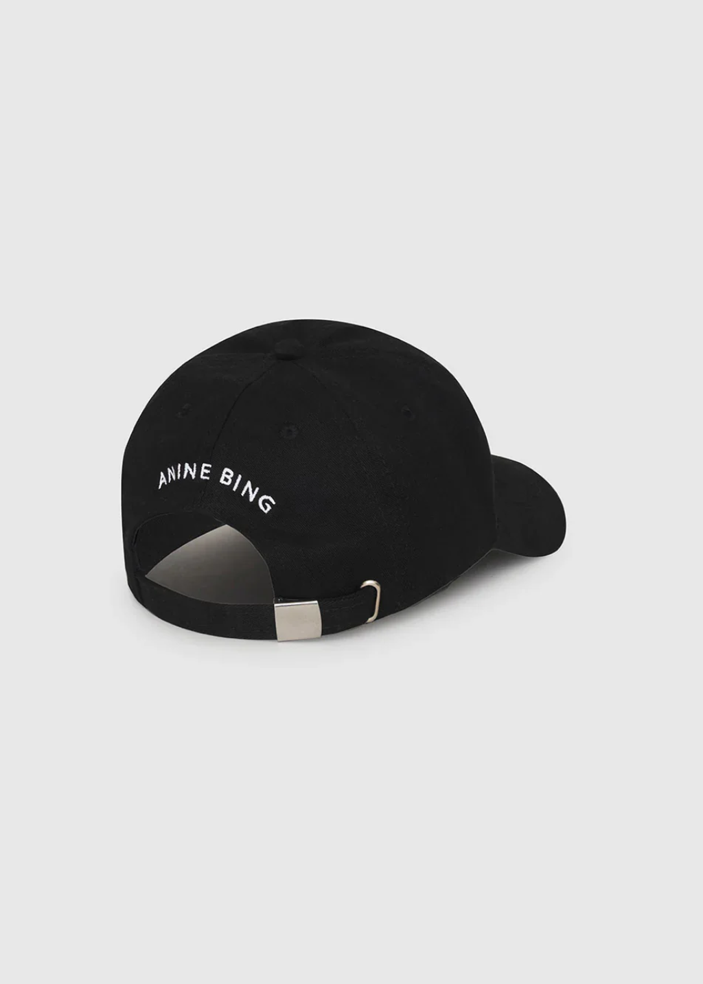 ANINE BING Jeremy Baseball Cap - Black Cotton Twill Jeremy Baseball Cap - Black – Carbon38 main image 2