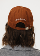 Anine Bing Jeremy Baseball Cap in Dark Camel | Shop Tula