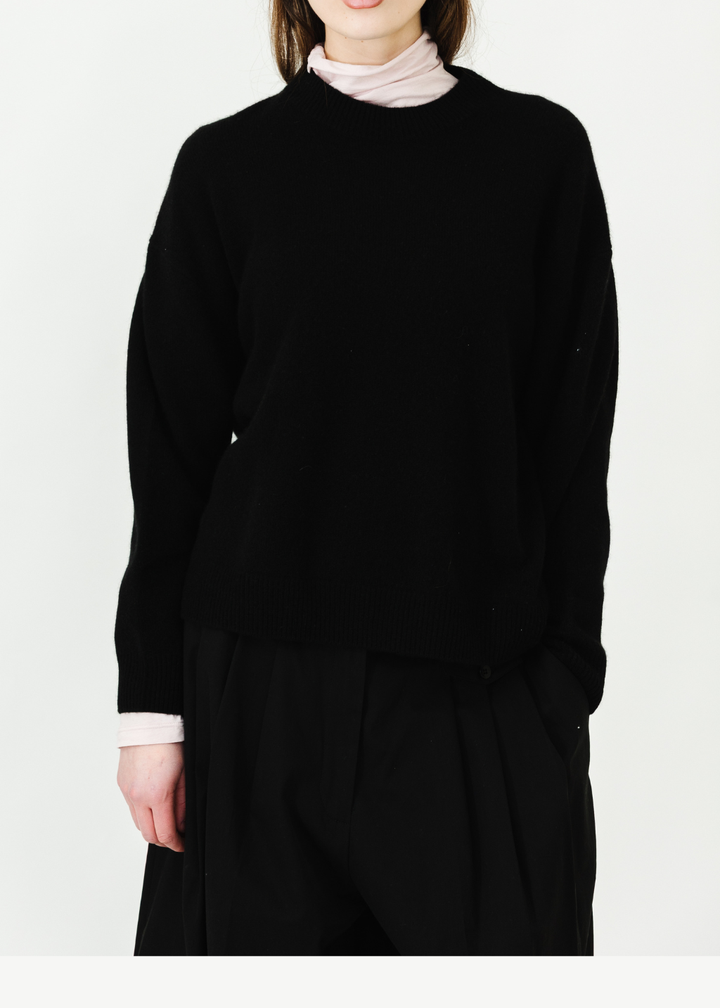 Anine Bing Lee Crew Sweater in Black | Shop Tula