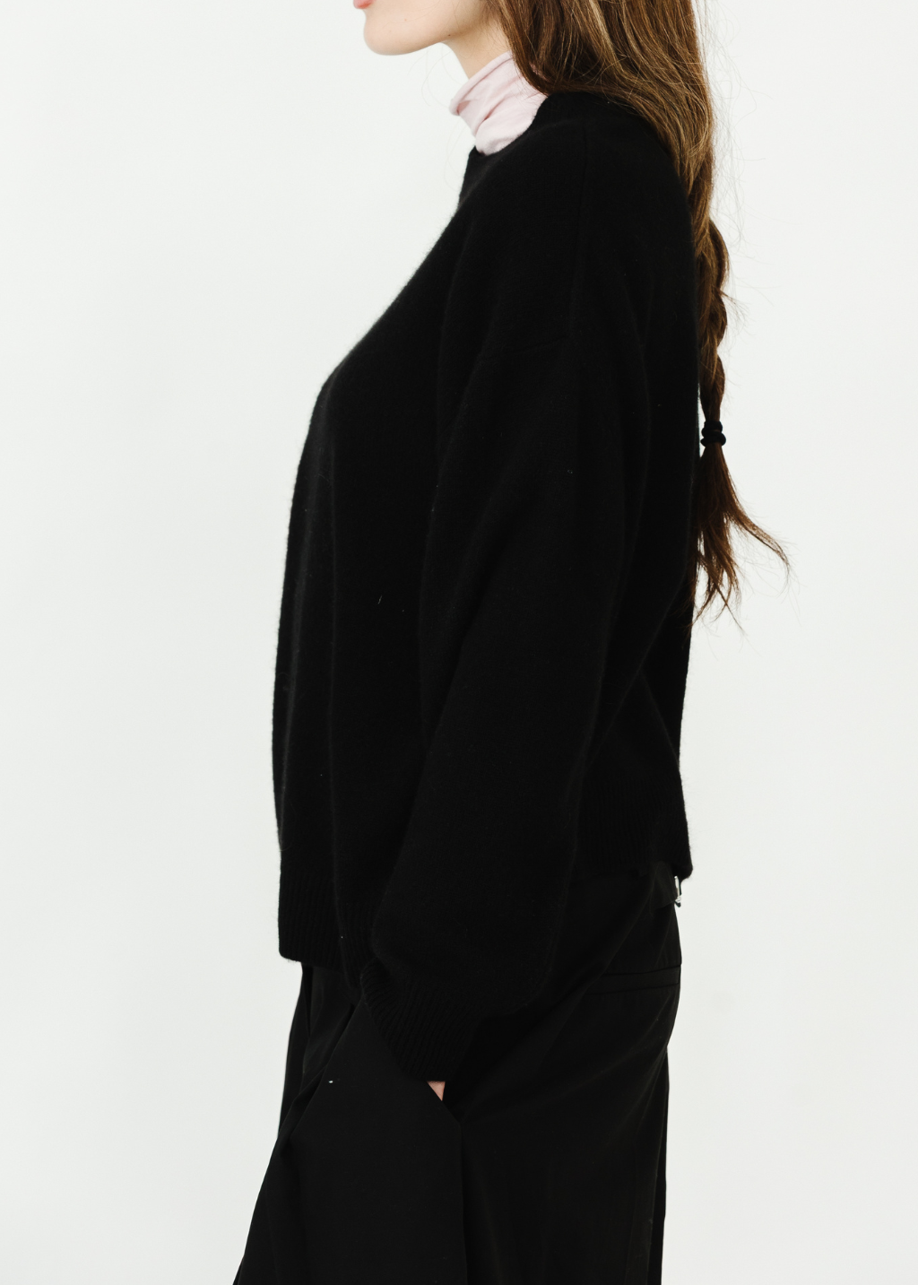 Anine Bing Lee Crew Sweater in Black | Shop Tula