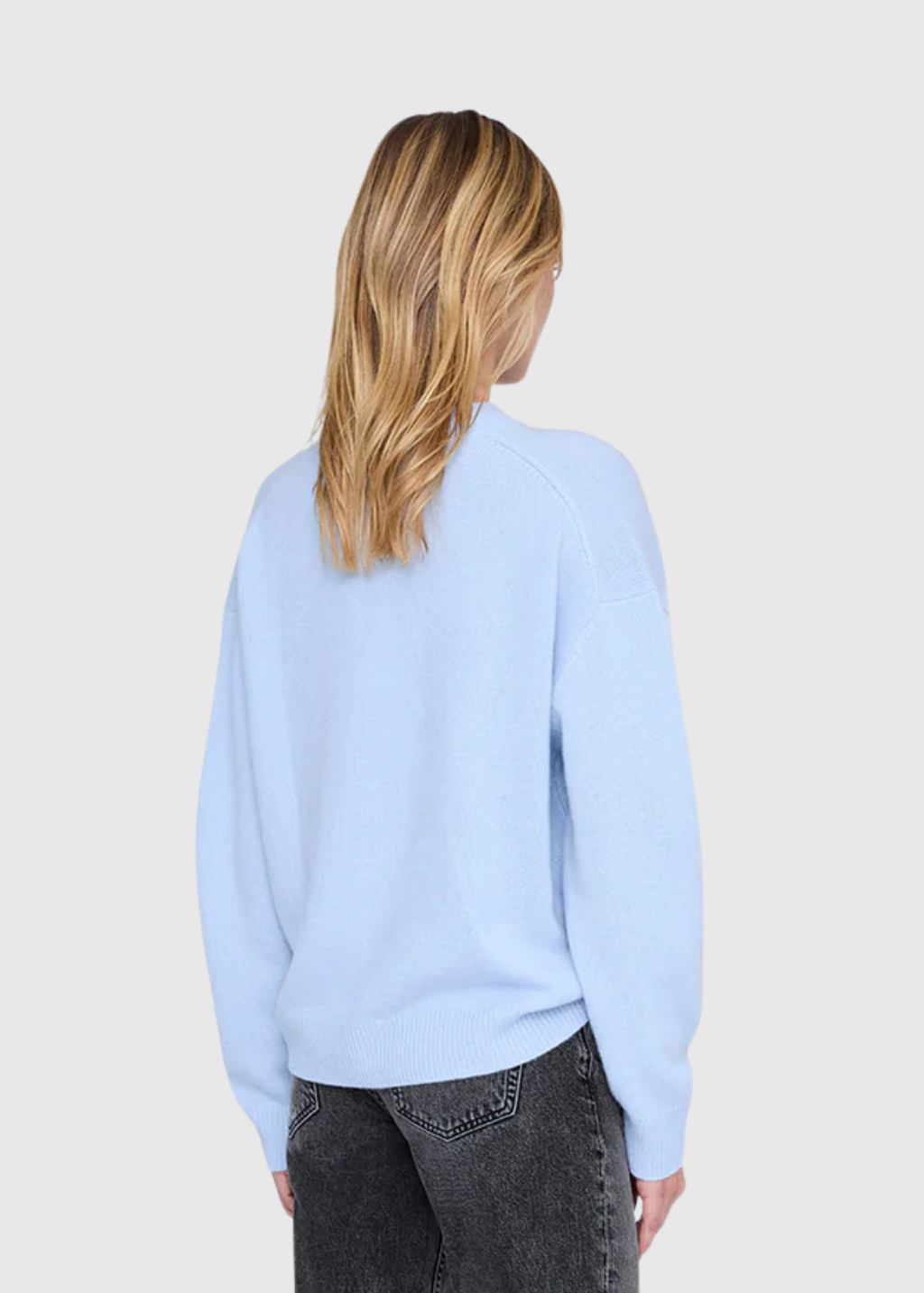 Anine Bing Lee Crew Sweater in Pale Blue | Shop Tula