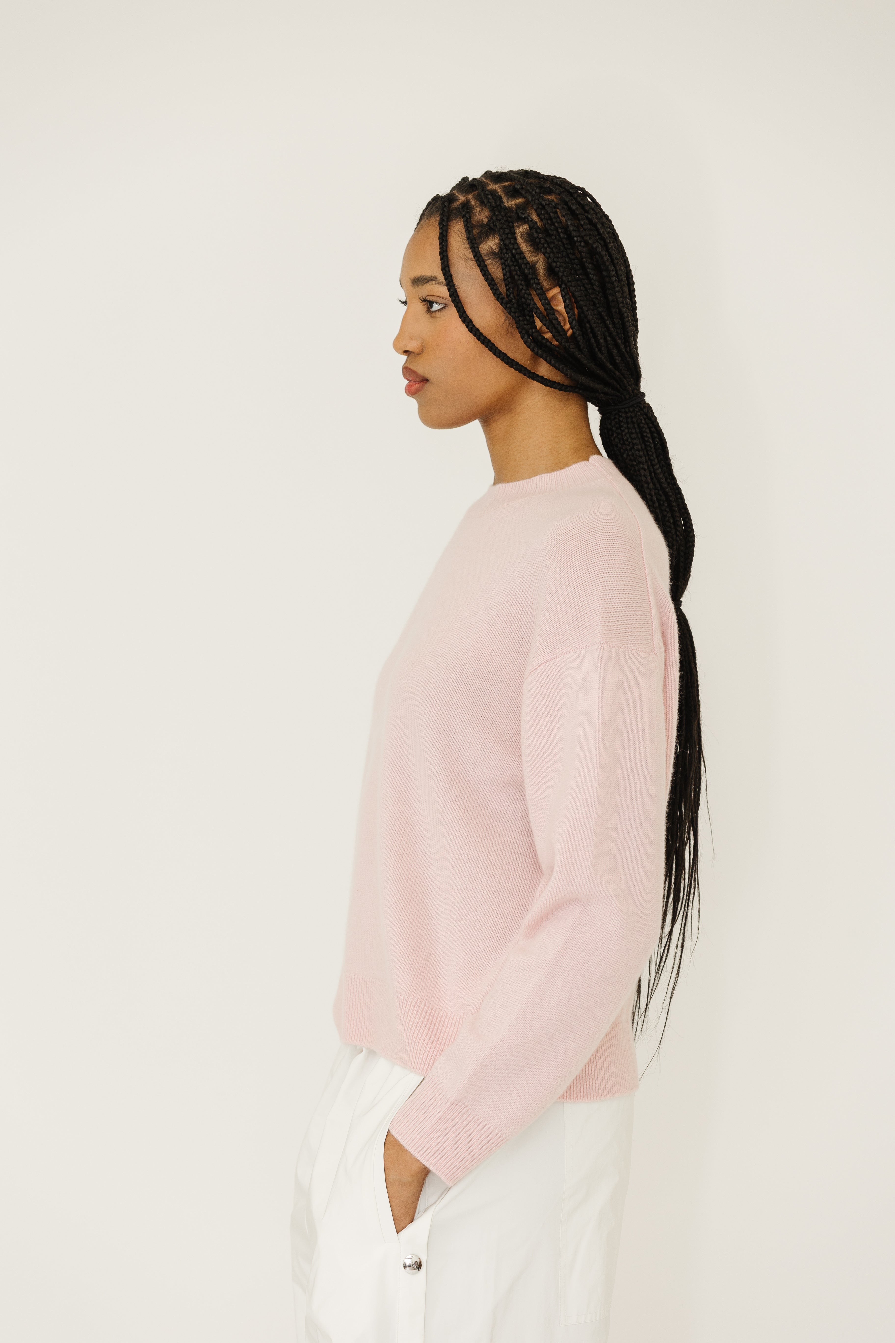 Anine Bing Lee Crew Sweater in Pink | Shop Tula