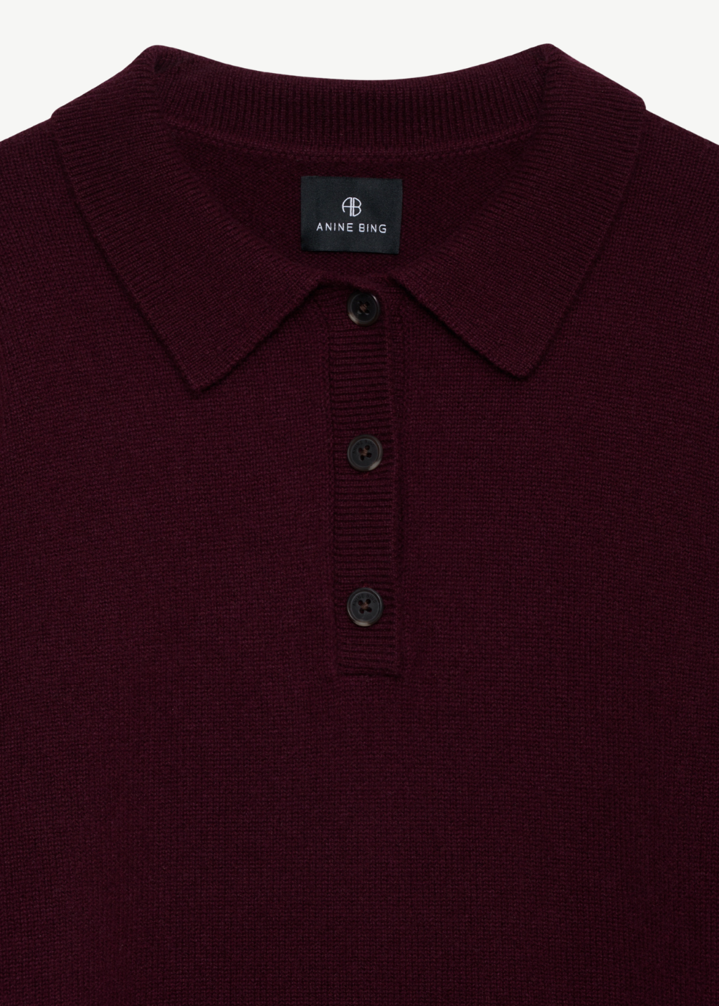 Anine Bing Lee Polo Sweater in Fig | Shop Tula