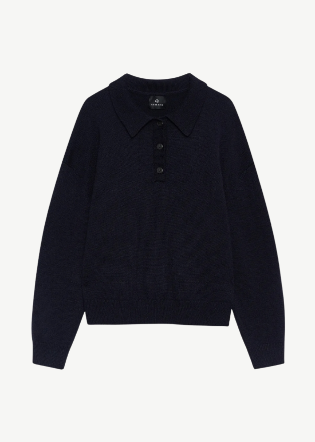 Anine Bing Lee Polo Sweater in Navy | Shop Tula
