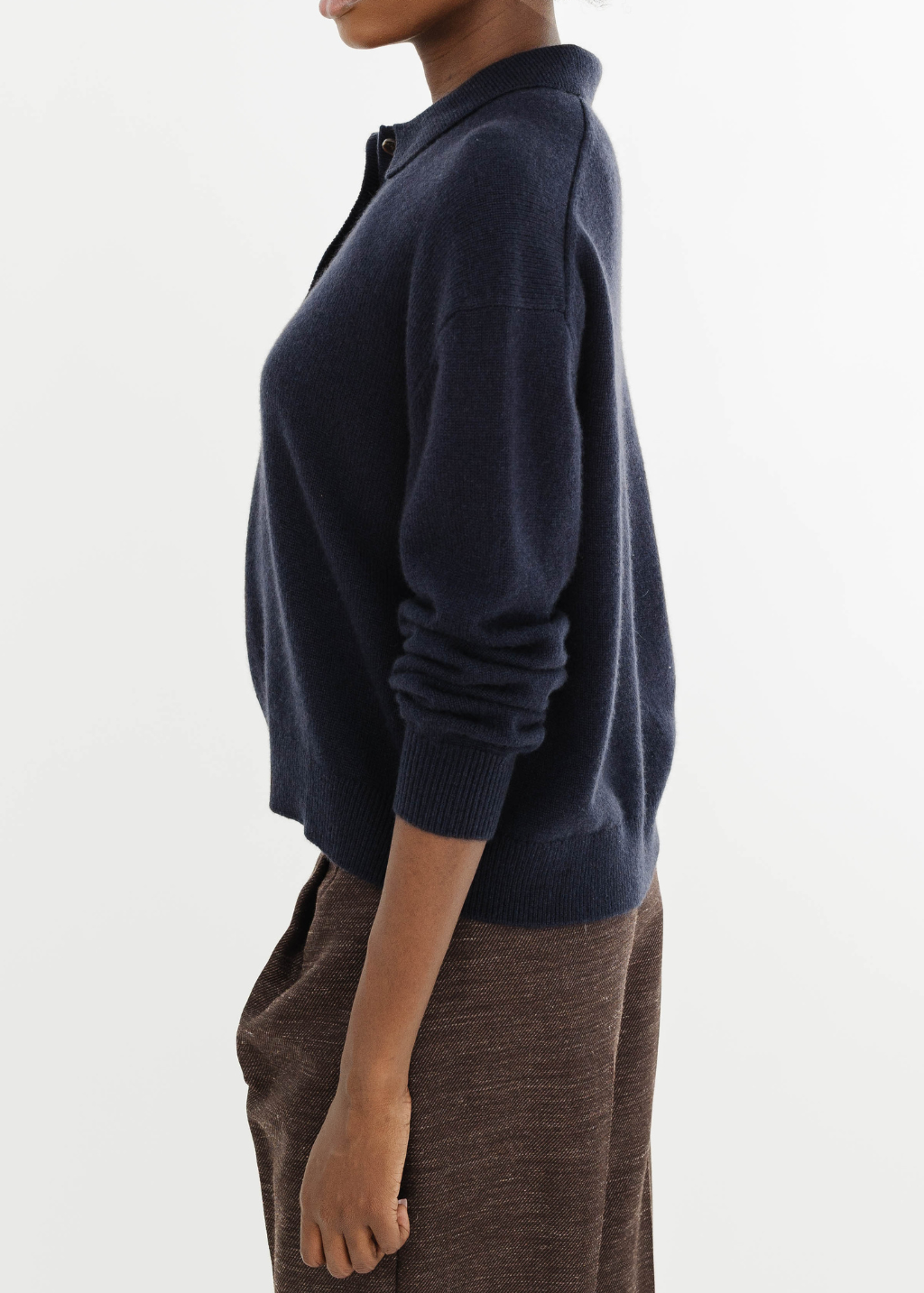 Anine Bing Lee Polo Sweater in Navy | Shop Tula