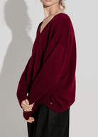Anine Bing Lee Sweater in Burgundy | Shop Tula