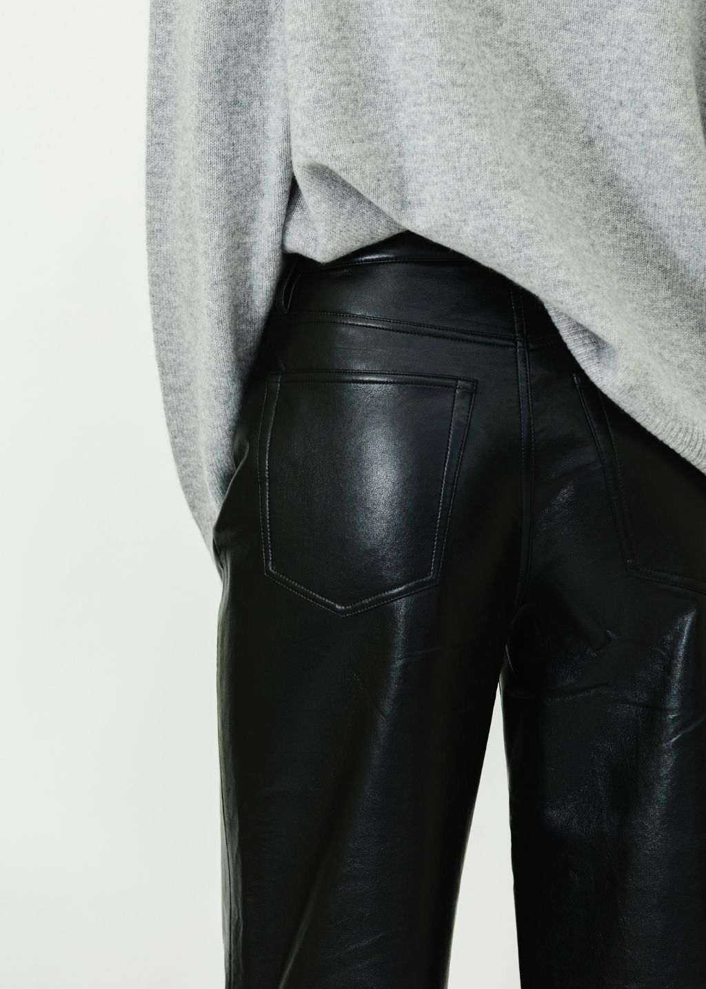 Anine Bing Manon Recycled Leather Pant Details | Shop Tula