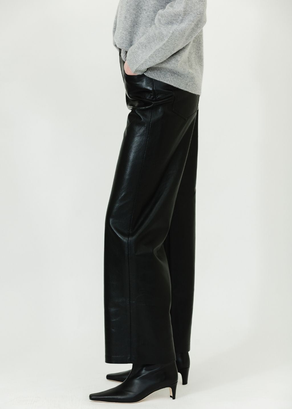 Anine Bing Manon Recycled Leather Pant Side | Shop Tula