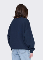 Anine Bing Miles Collegiate Sweatshirt in Dark Navy | Shop Tula