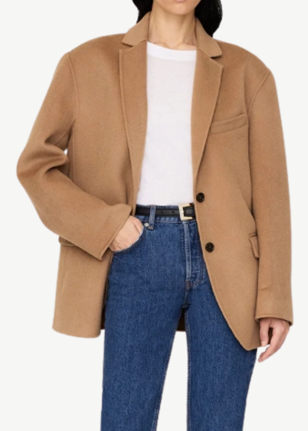 Anine Bing Quinn Blazer in Camel | Shop Tula