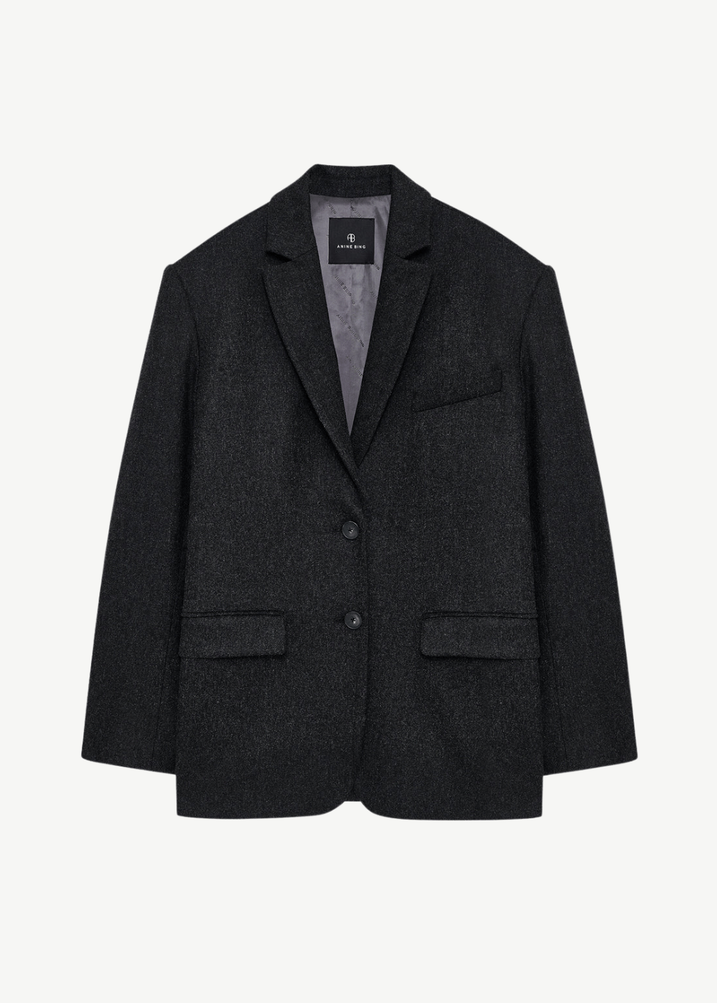 Anine Bing Quinn Blazer in Dark Grey | Shop Tula