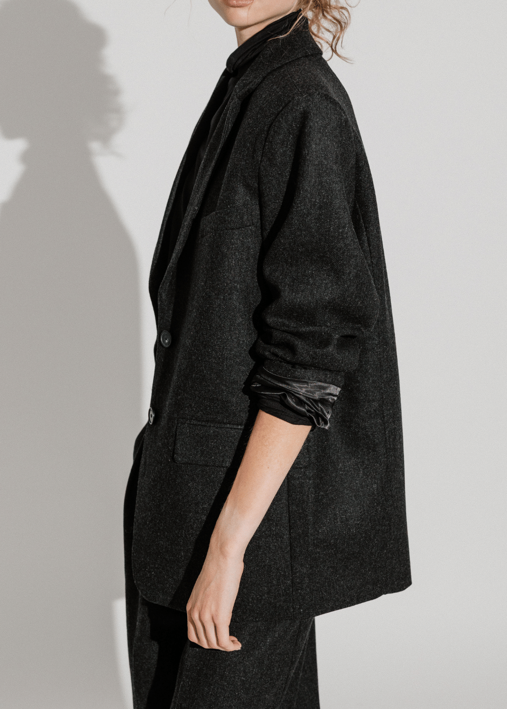 Anine Bing Quinn Blazer in Dark Grey | Shop Tula