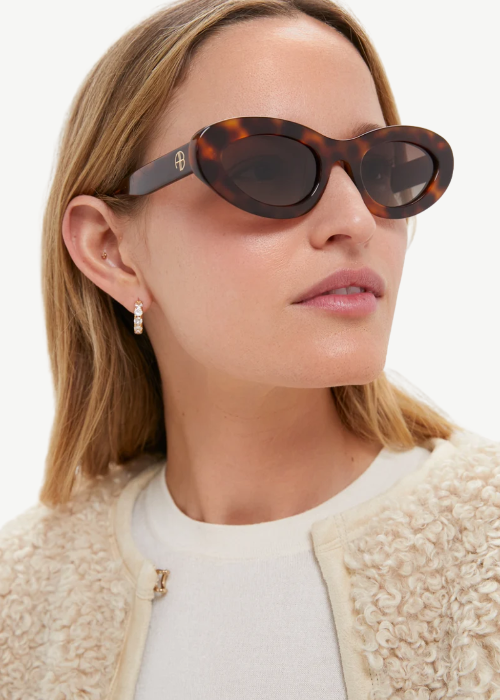 Anine Bing Roma (Indio) Sunglasses in Tortoise | Shop Tula