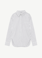 Anine Bing Scott Shirt in White and Black Stripe | Shop Tula