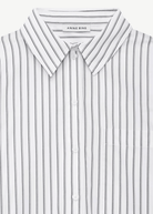 Anine Bing Scott Shirt in White and Black Stripe | Shop Tula