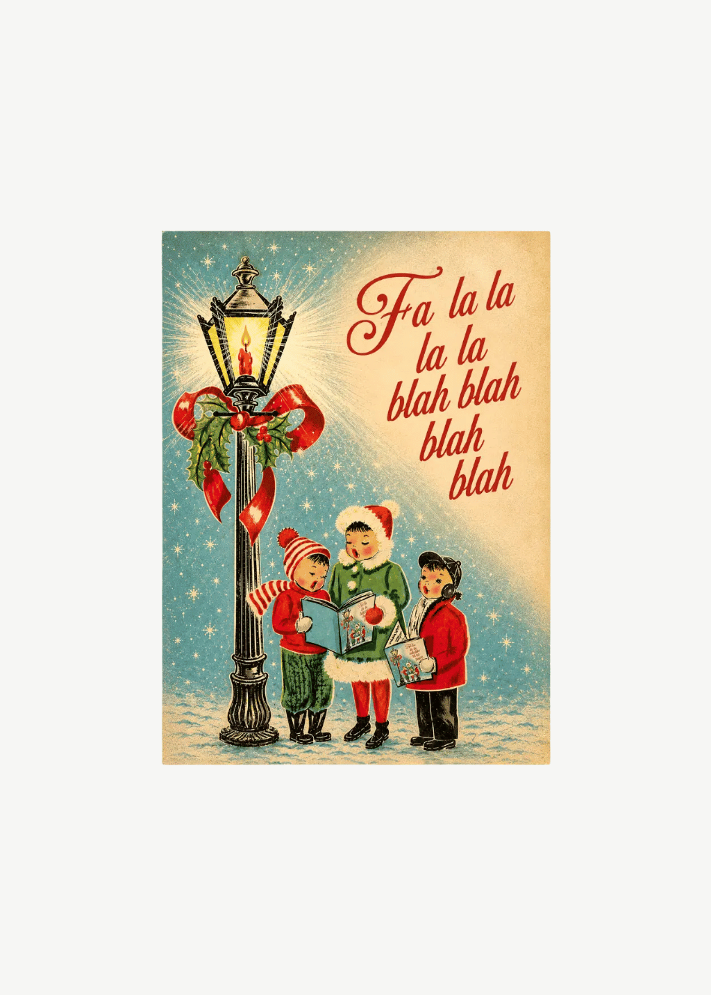 Bad Betty Greeting Co. Fa La Blah Vintage Christmas Card | Shop Tula