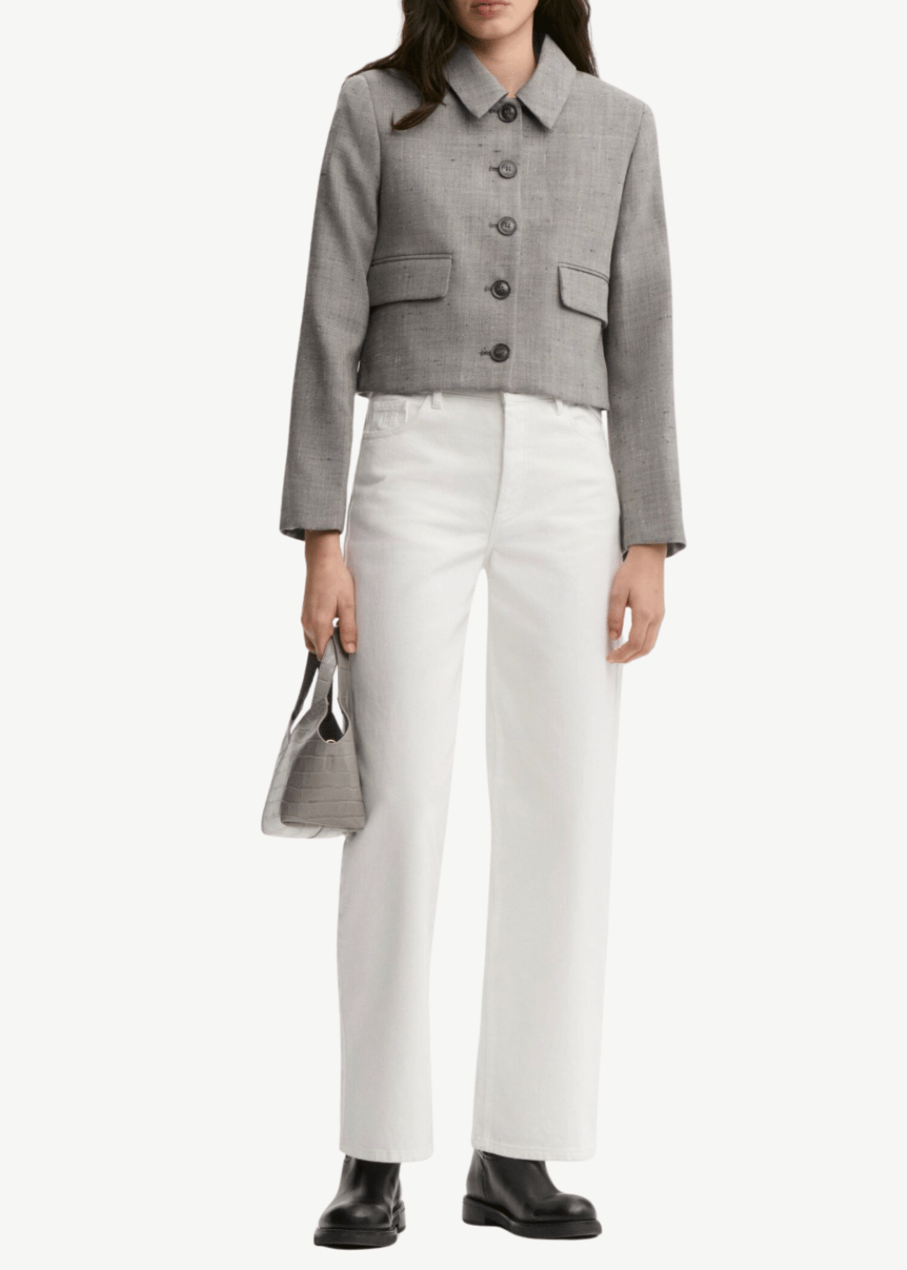 By Malene Birger Angie Blazer in Grey Melange | Shop Tula
