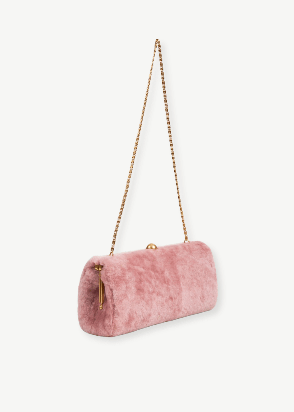 By Malene Birger Ellon Shearling Handbag in Rose Dust | Shop Tula