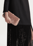 By Malene Birger Ellon Shearling Handbag in Rose Dust | Tula