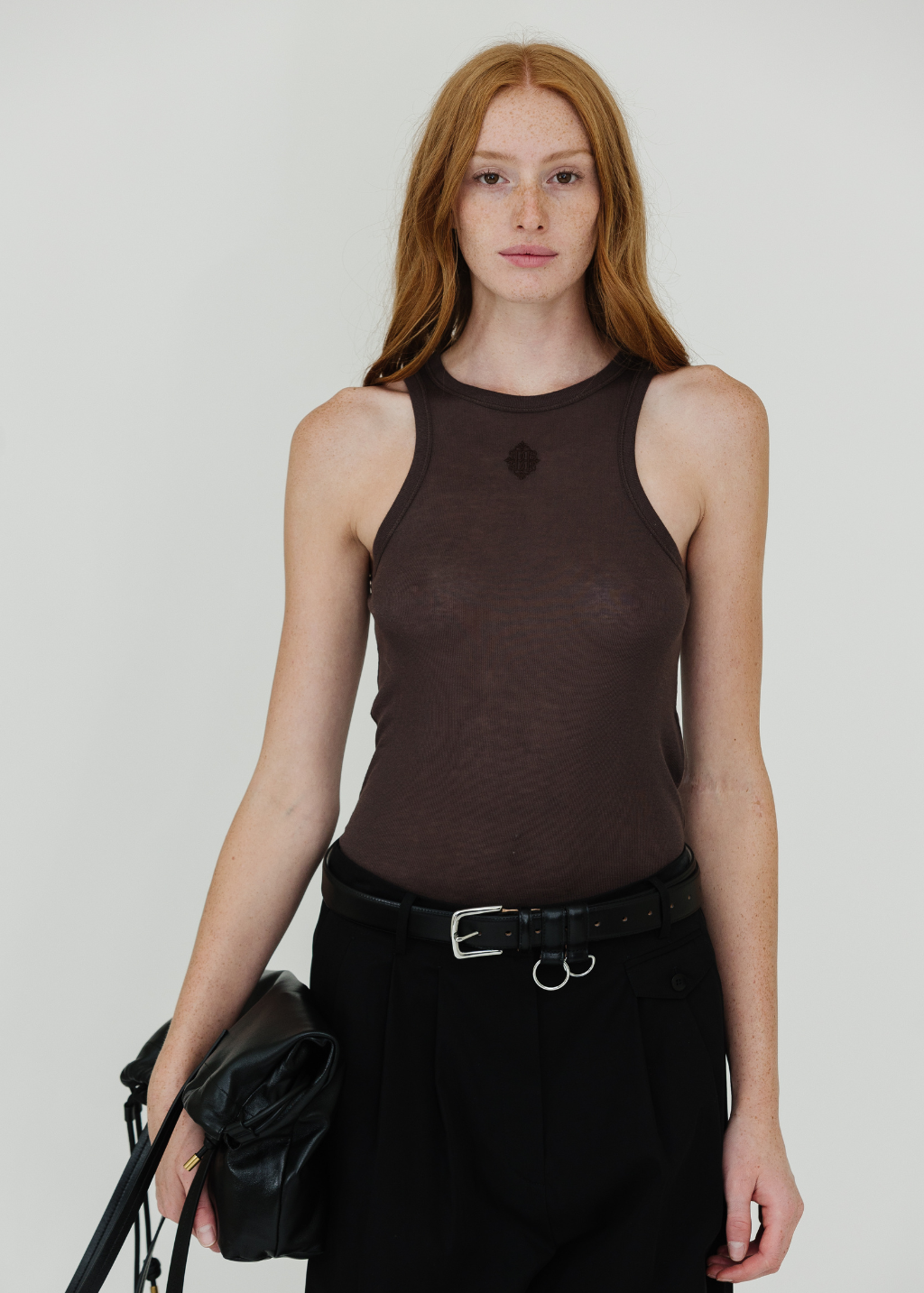 By Malene Birger Lise Top in Warm Brown | Shop Tula