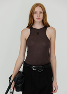 By Malene Birger Lise Top in Warm Brown | Shop Tula