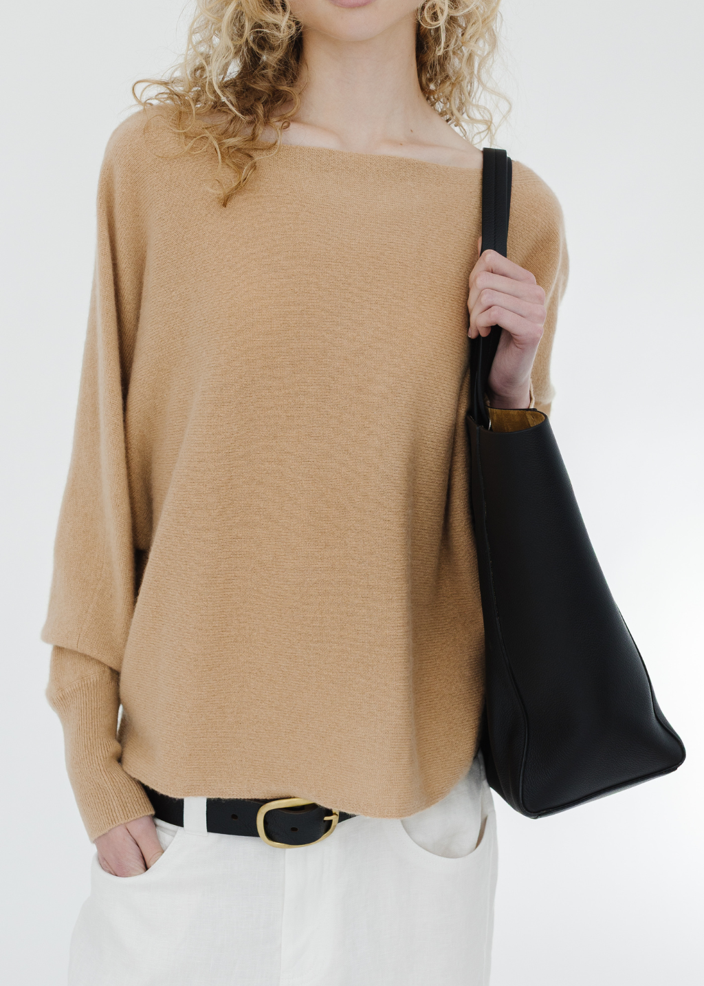 Colorush Cashmere Yangon Boat Sweater in Camel | Shop Tula