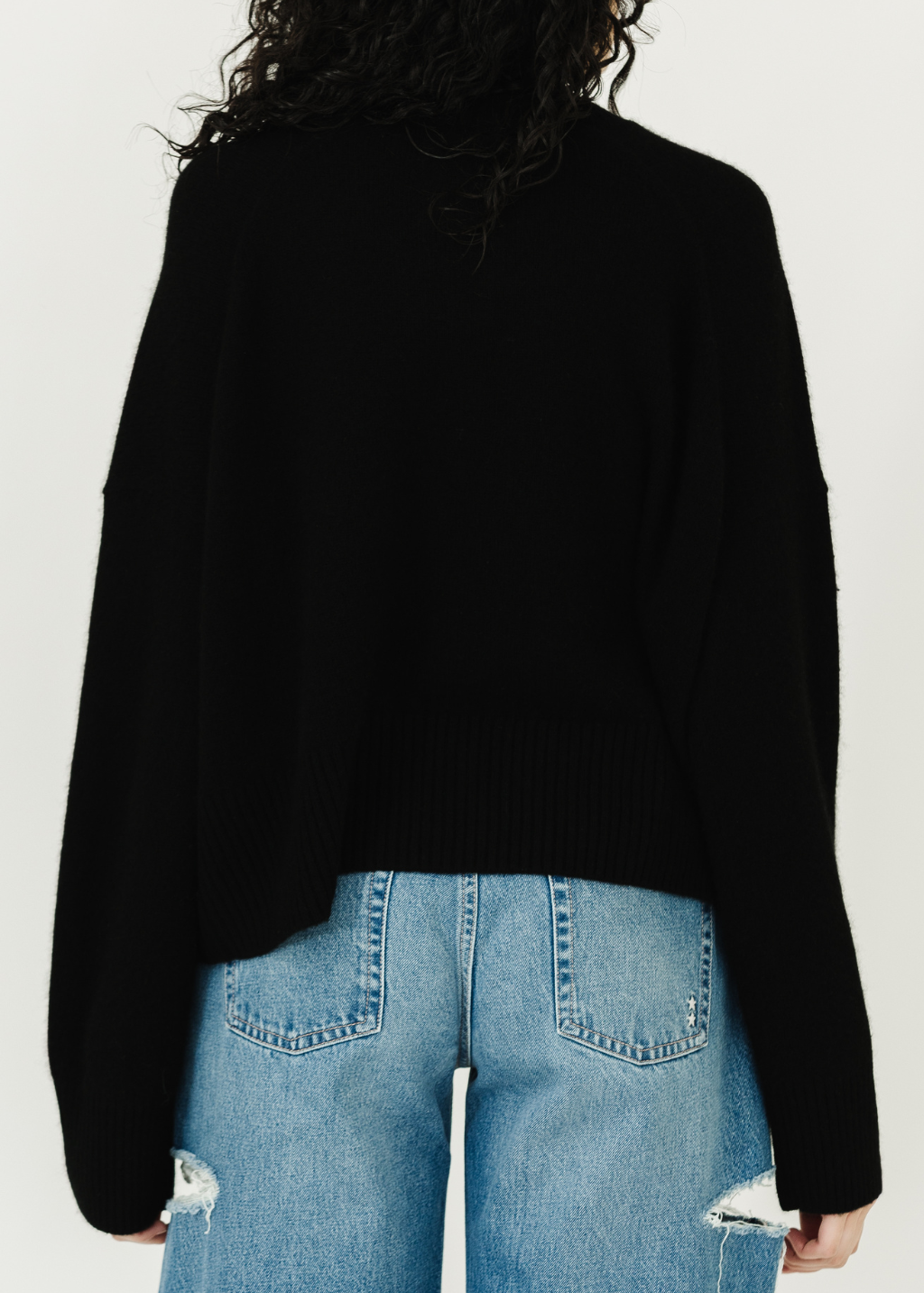 Colorush Chunky Carmen Funnel Neck in Black | Shop Tula