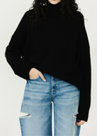Colorush Chunky Carmen Funnel Neck in Black | Shop Tula