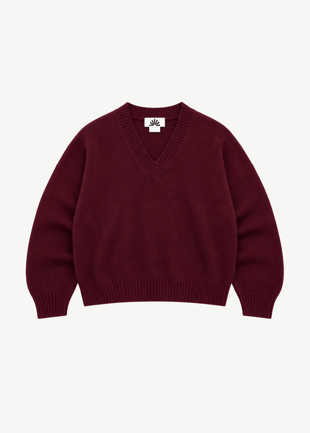 Colorush Chunky Carmen V Neck in Burgundy | Shop Tula