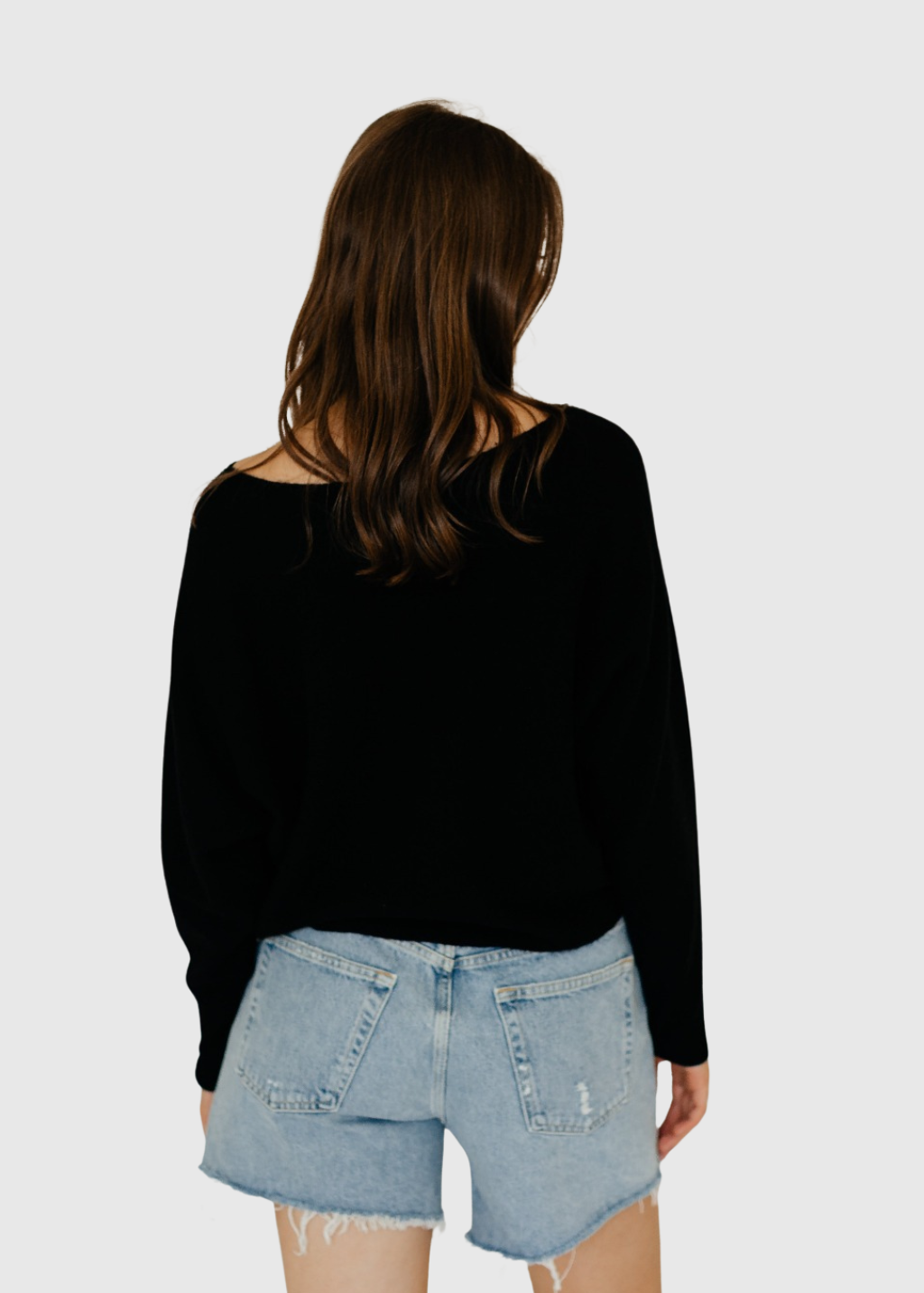 Colorush Yangon Boat Neck Sweater in Black | Shop Tula