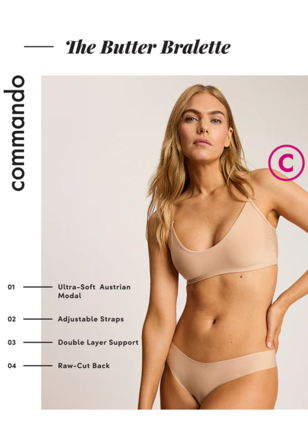 Commando Butter Bralette in Black | Shop Tula