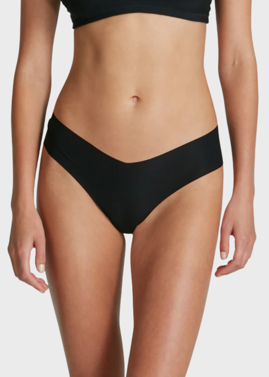 Commando Invisible Rib Thong in Black | Shop Tula