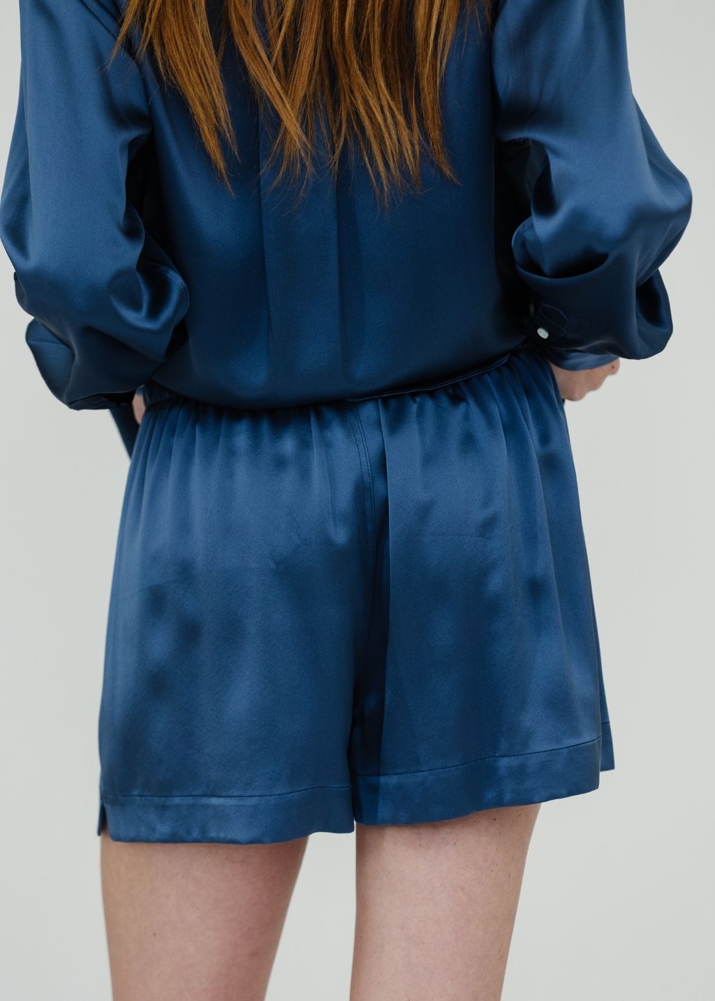 Comme Si La Boxer Classica Silk in Steel Blue Back | Shop Tula