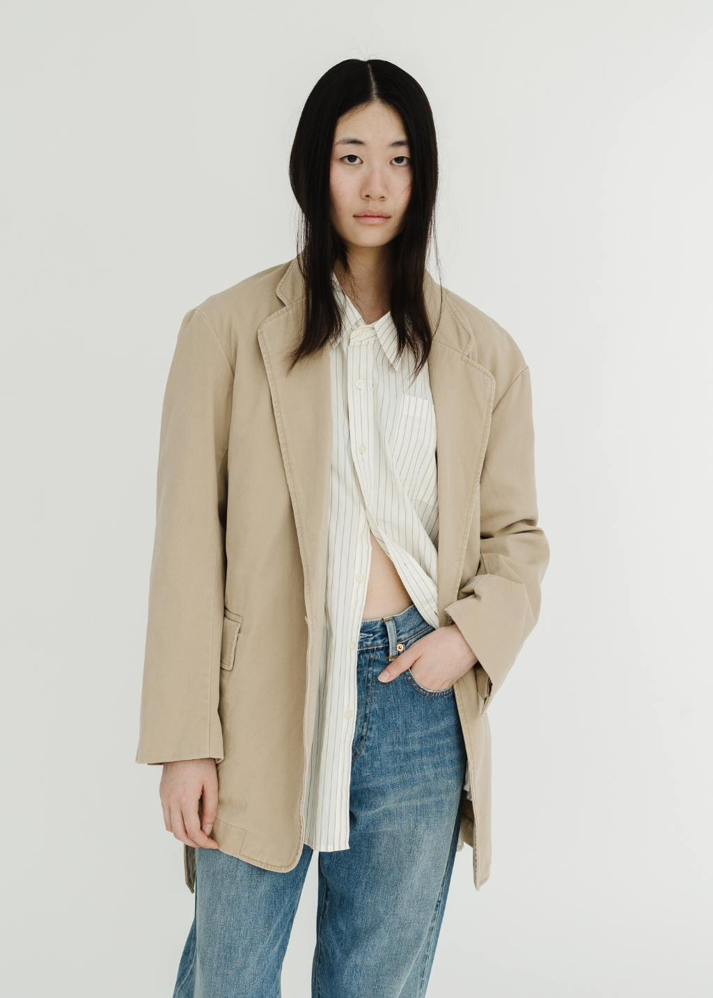 Denimist Deconstructed Blazer With Belt | Shop Tula