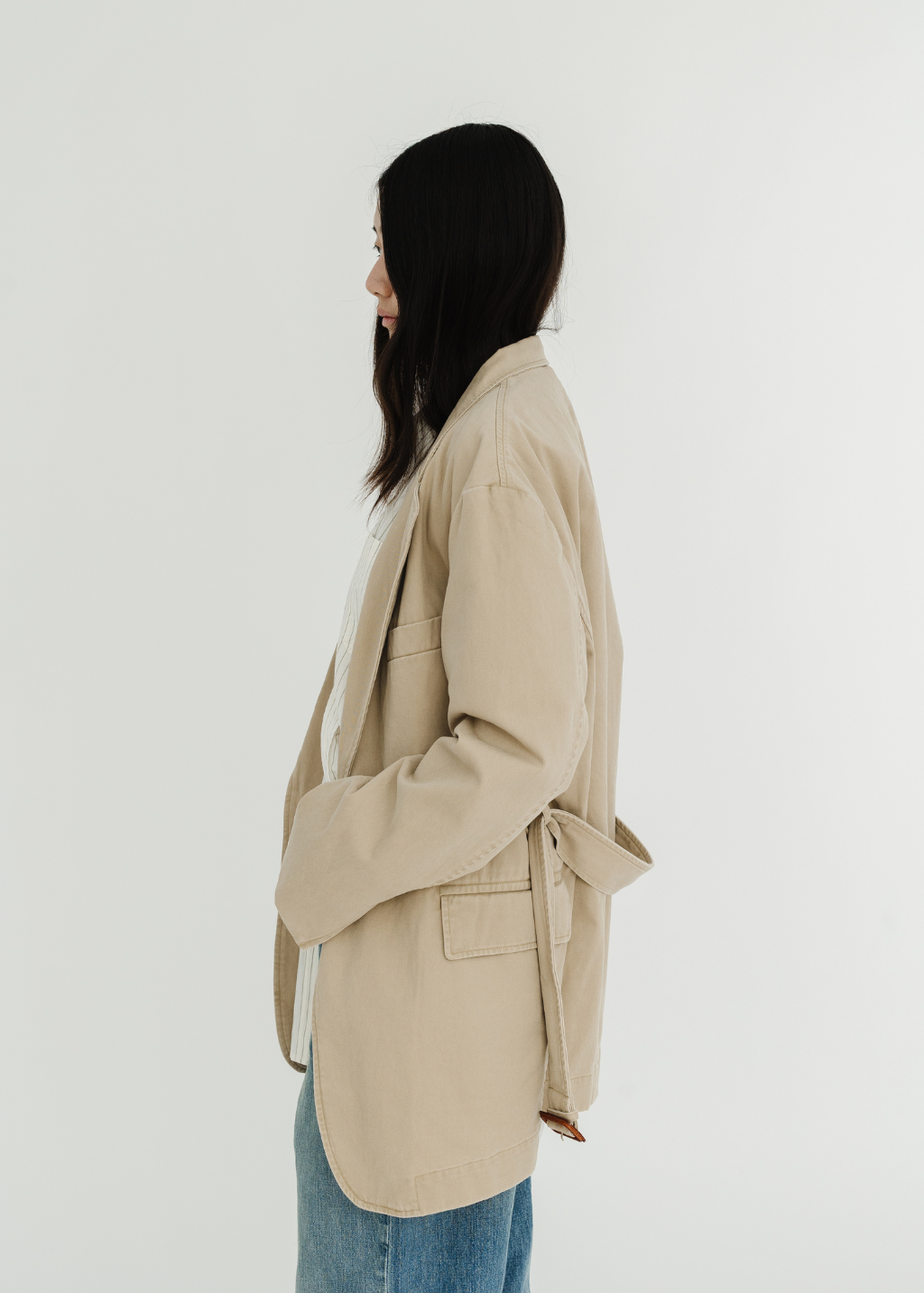 Denimist Deconstructed Blazer With Belt | Shop Tula