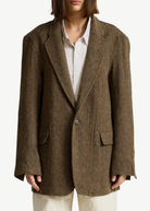 Denimist Deconstructed Blazer in Brown | Shop Tula