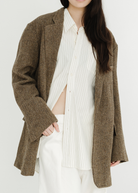Denimist Deconstructed Blazer in Brown | Shop Tula