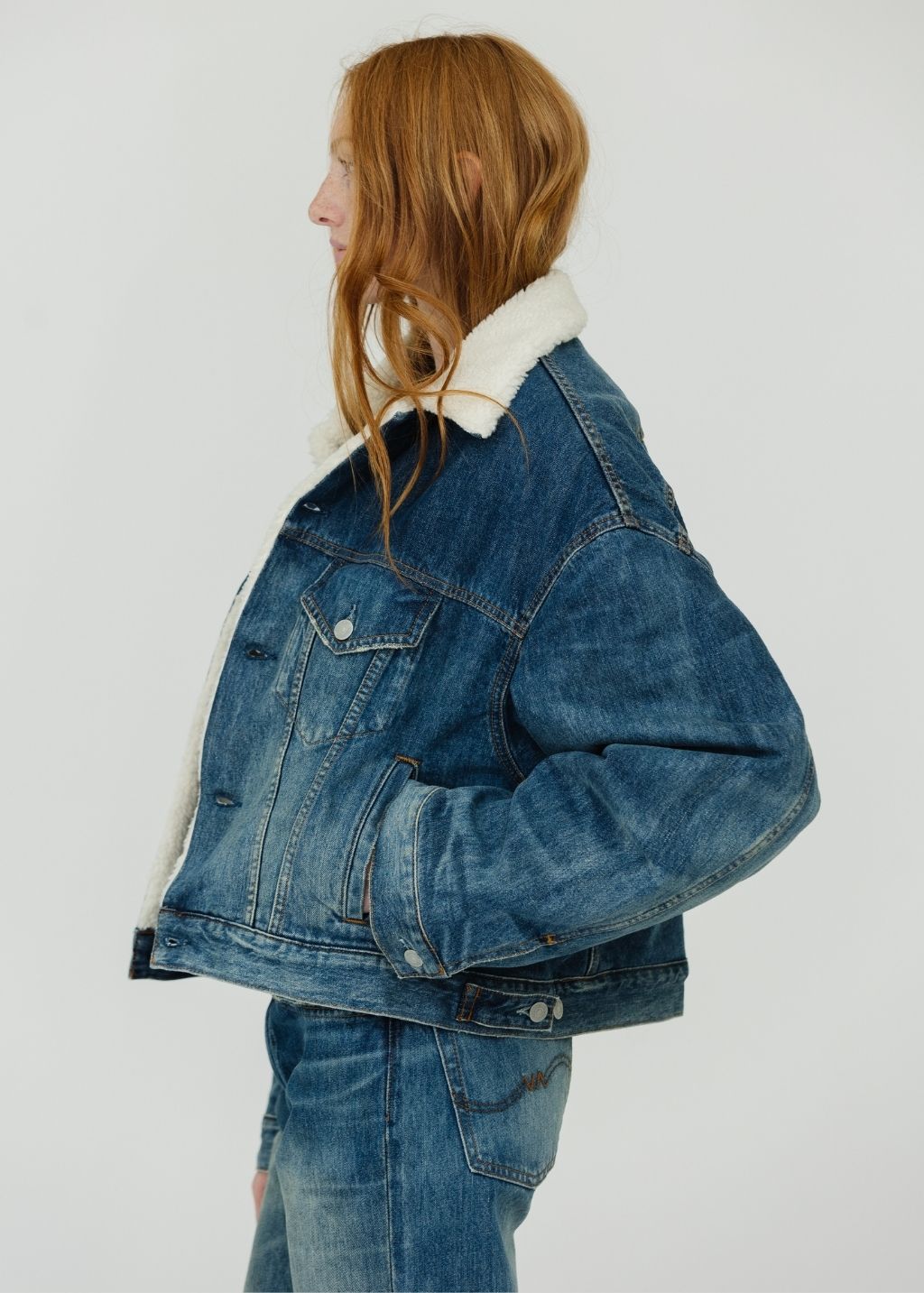 Denimist Iris Boxy Sherpa Lined Trucker Jacket | Shop Tula