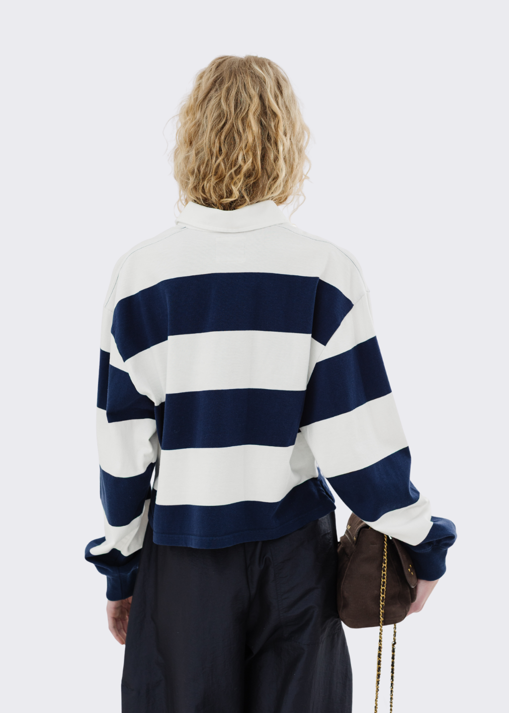 Denimist Rugby L/S Tee in Navy Blue Stripe | Shop Tula