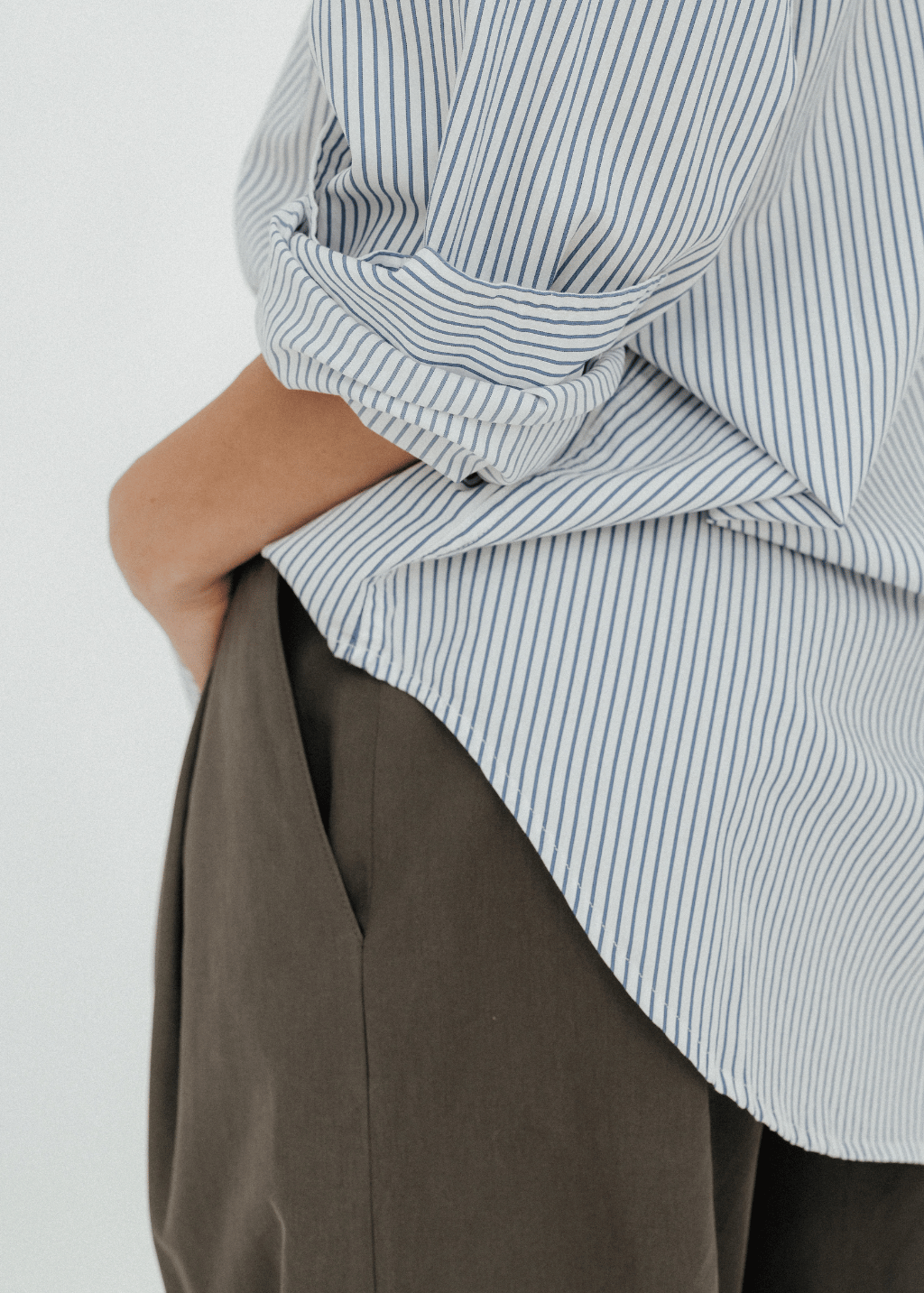 Denimist Sutton Button Front Shirt in Blue Stripe | Shop Tula