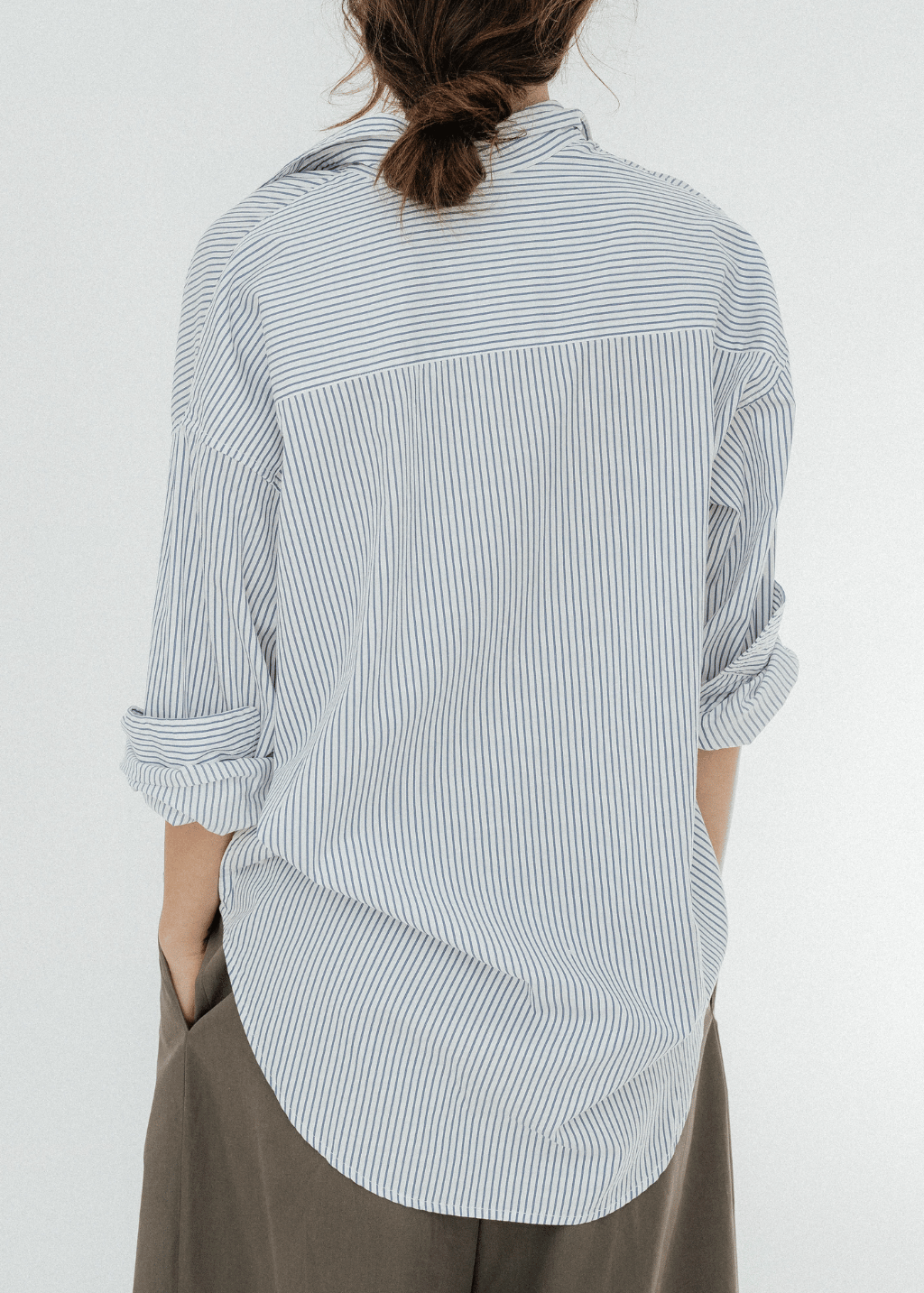 Denimist Sutton Button Front Shirt in Blue Stripe | Shop Tula