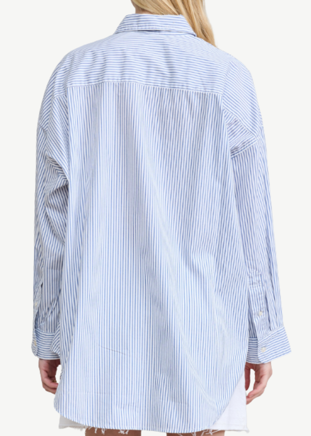 Denimist Sutton Button Front Shirt in Blue Stripe | Shop Tula