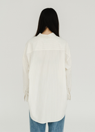 Denimist Sutton Striped Button Front Shirt in Olive Green | Shop Tula